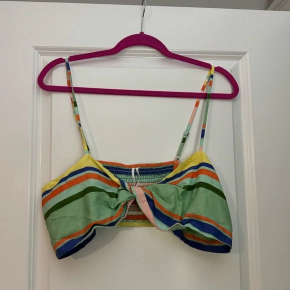 NWT By Anthropologie Linen Crop Top Size Large - Picture 5 of 9